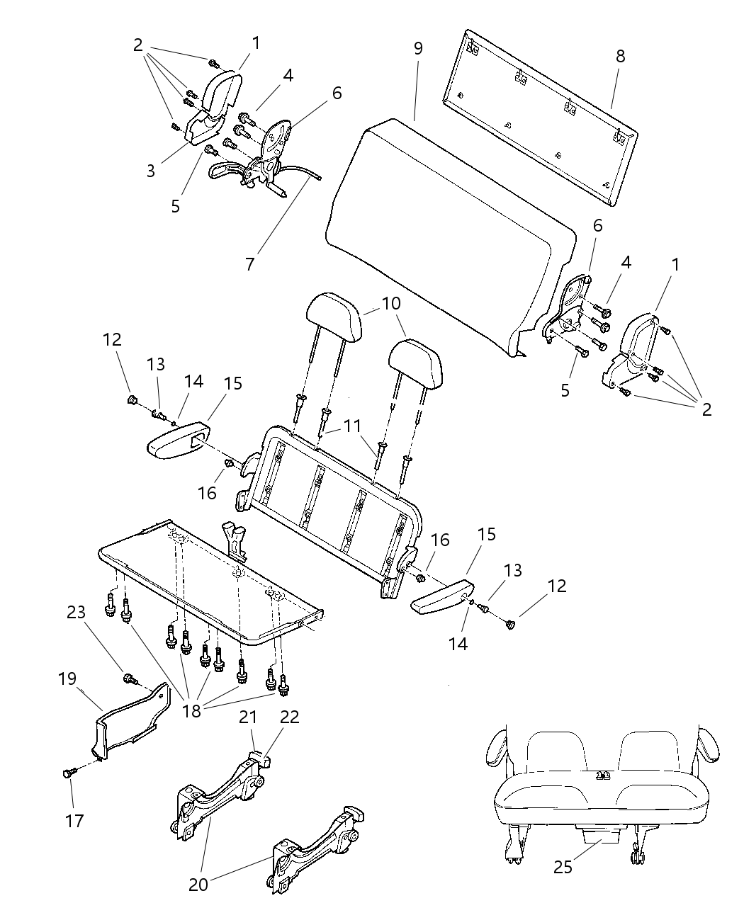 Mopar 5093845AA Spring Kit Rear Seat Riser