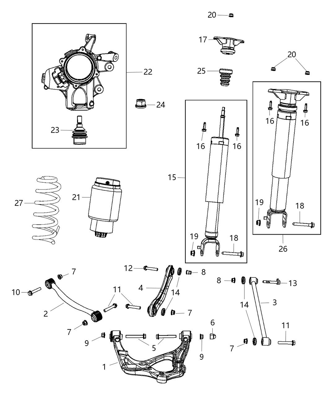 Mopar 68252113AA Bracket Kit Shock Mounting