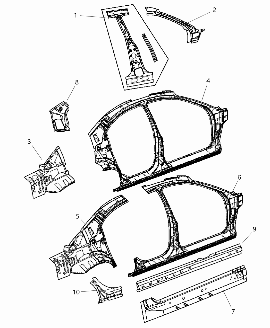 Mopar 4878132AA Bracket Bodyside Aperture