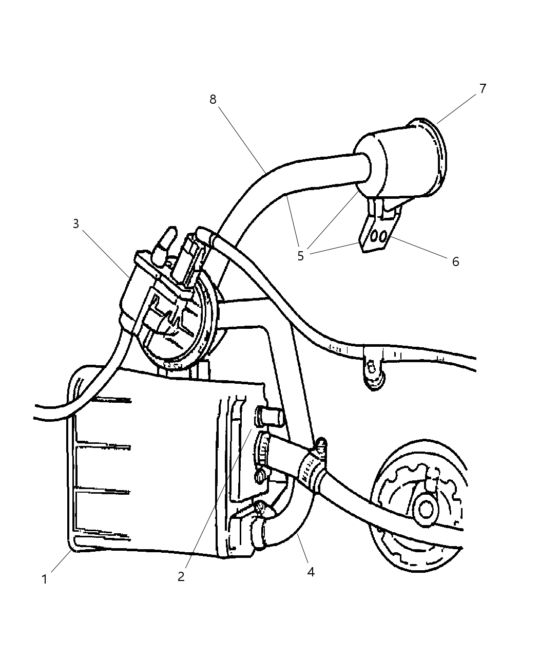 Mopar 4879012AA Tube LDP To Vacuum Line