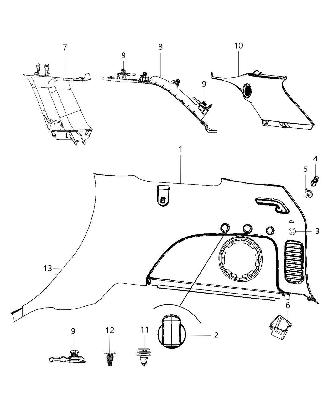 Mopar 1TK071ULAA Bin Storage