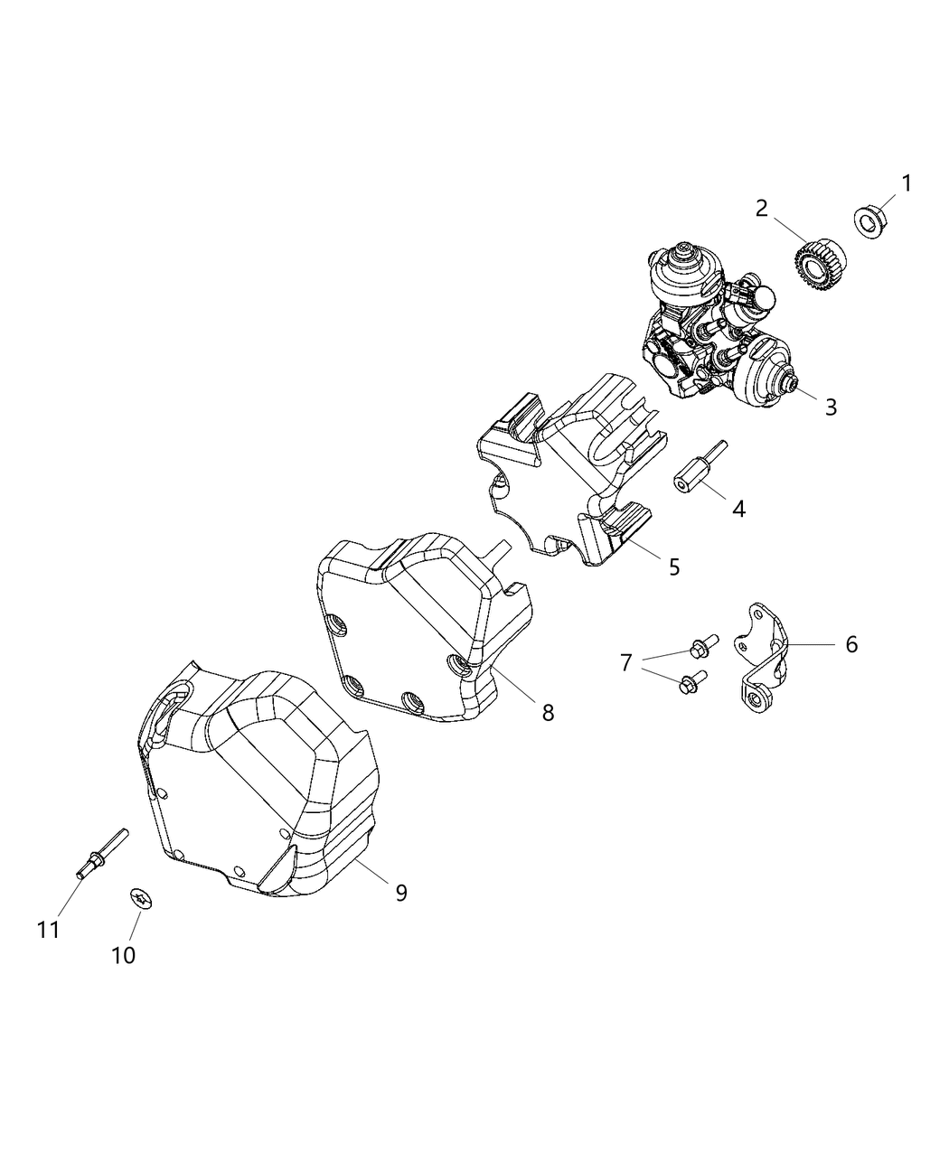 Mopar 68148327AA Nut Fuel Injection Pump