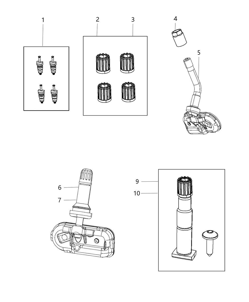 Mopar 68243653AB Valve Stem Kit