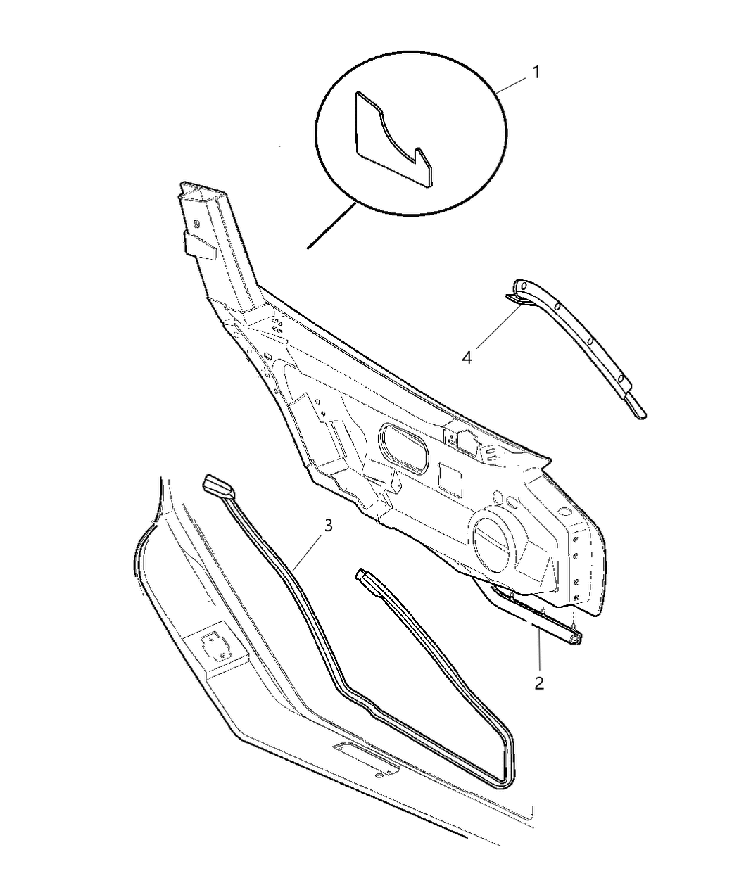 Mopar 4854262AA Belt Weatherstrip