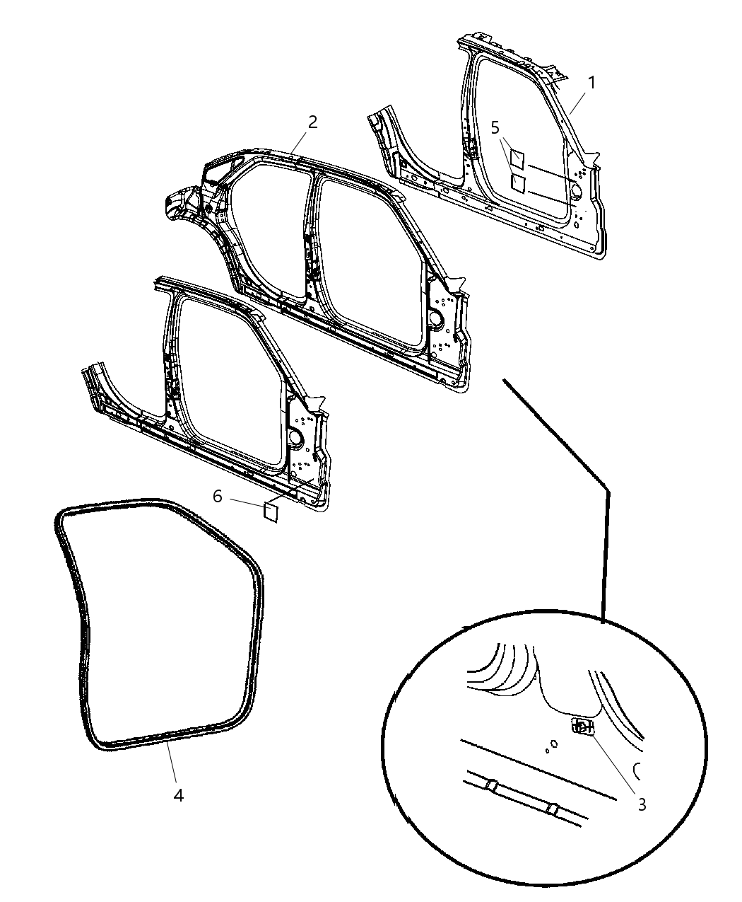 Mopar 5135900AM Panel Bodyside Aperture Front Inner