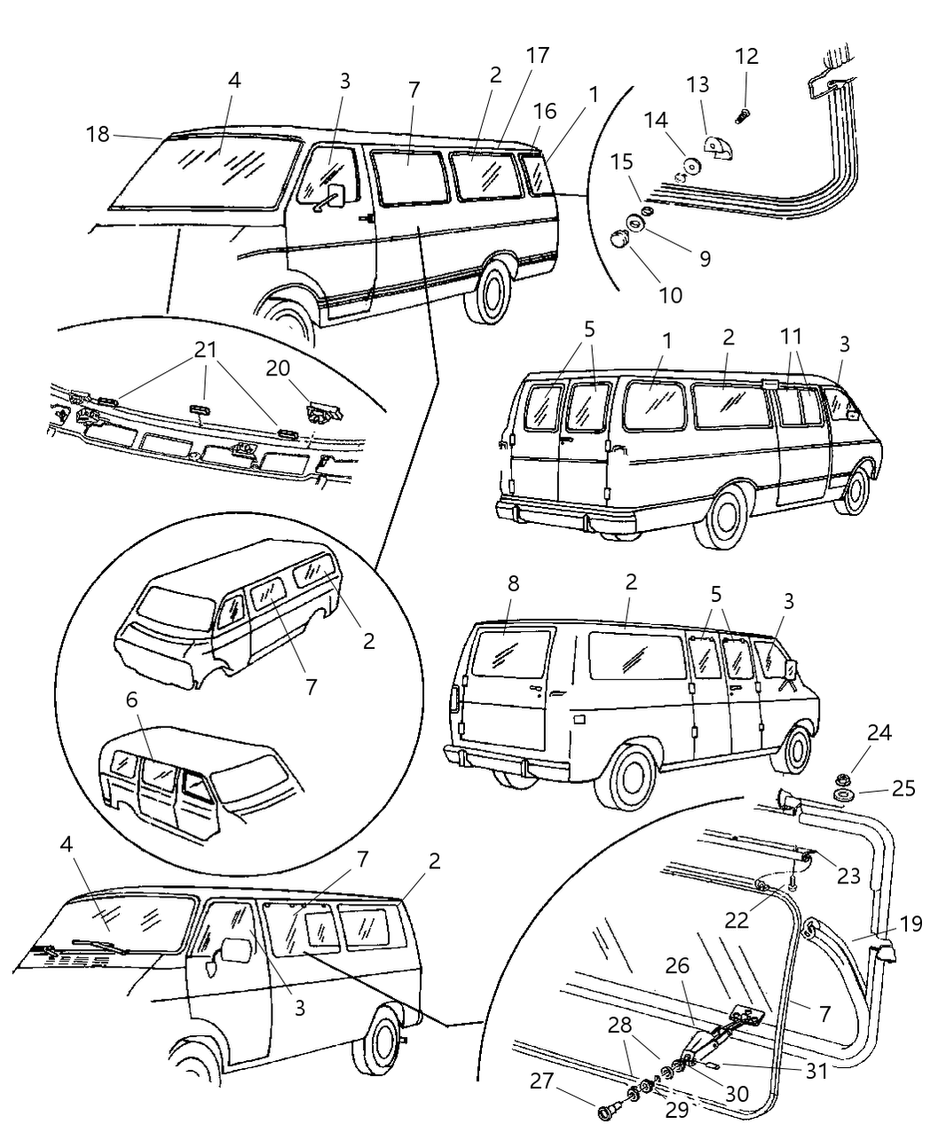 Mopar 4354952 Weatherstrip, Rear