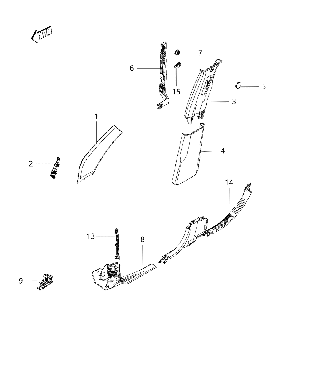 Mopar 6CU56LXHAA Molding Sill