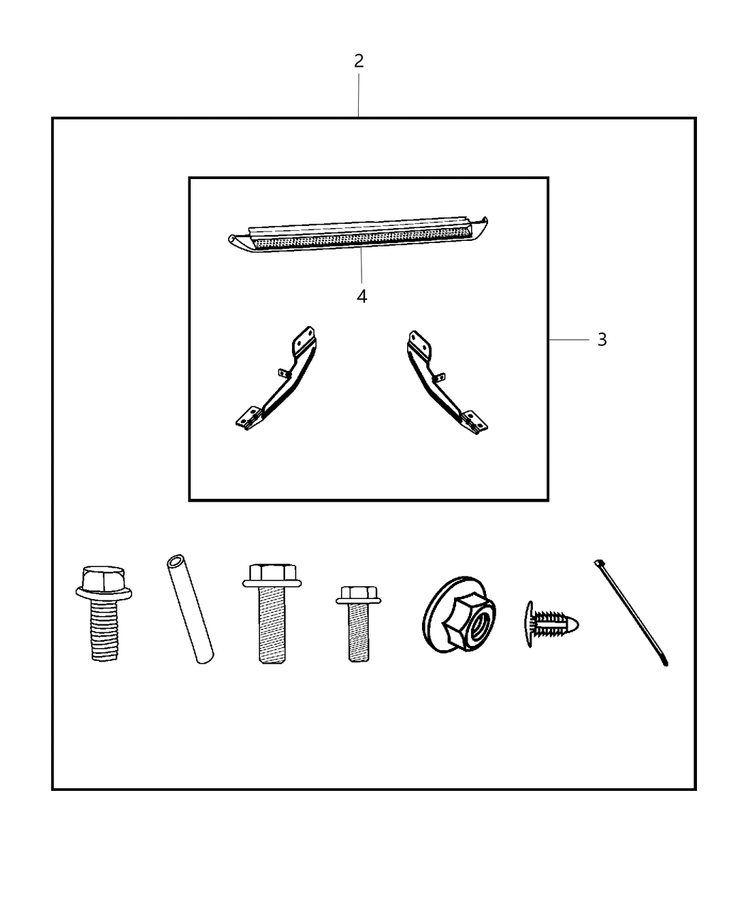 Mopar 82214595 Running Board Kit Full