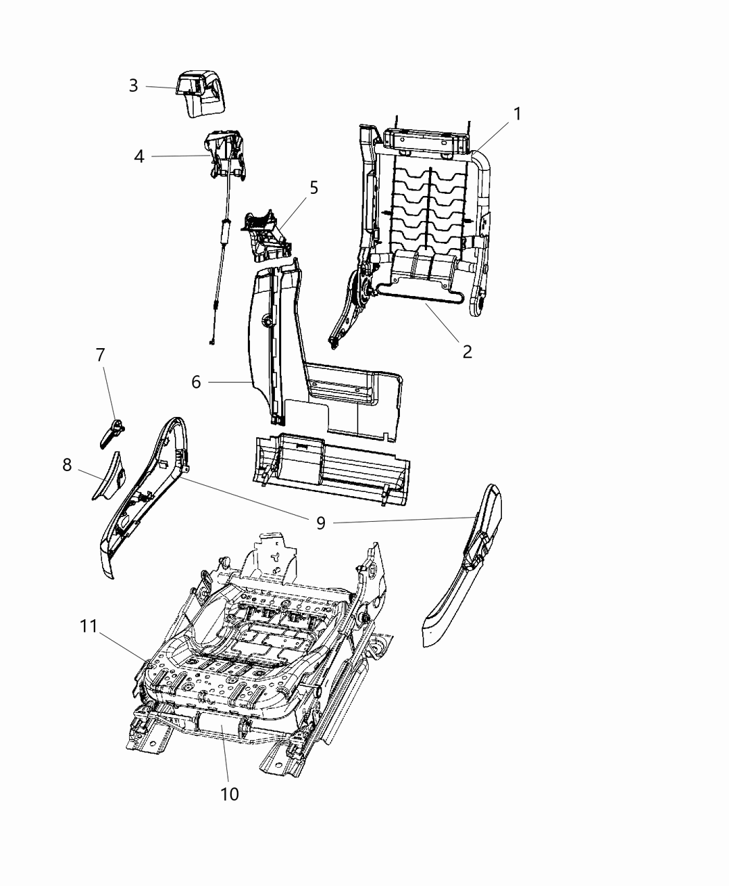 Mopar 1NT40DX9AA Shield Riser Front