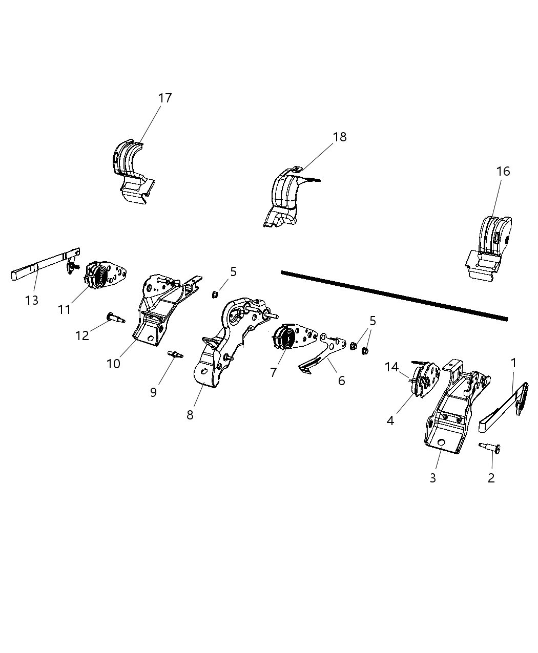 Mopar 68004610AA Rod 60% Recliner Synchronizer Rod