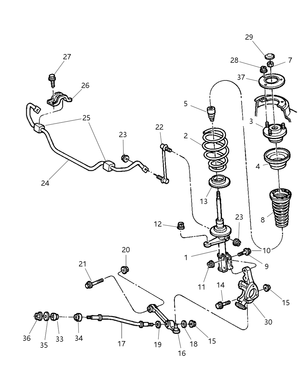 Mopar 4782110AF Damper Strut