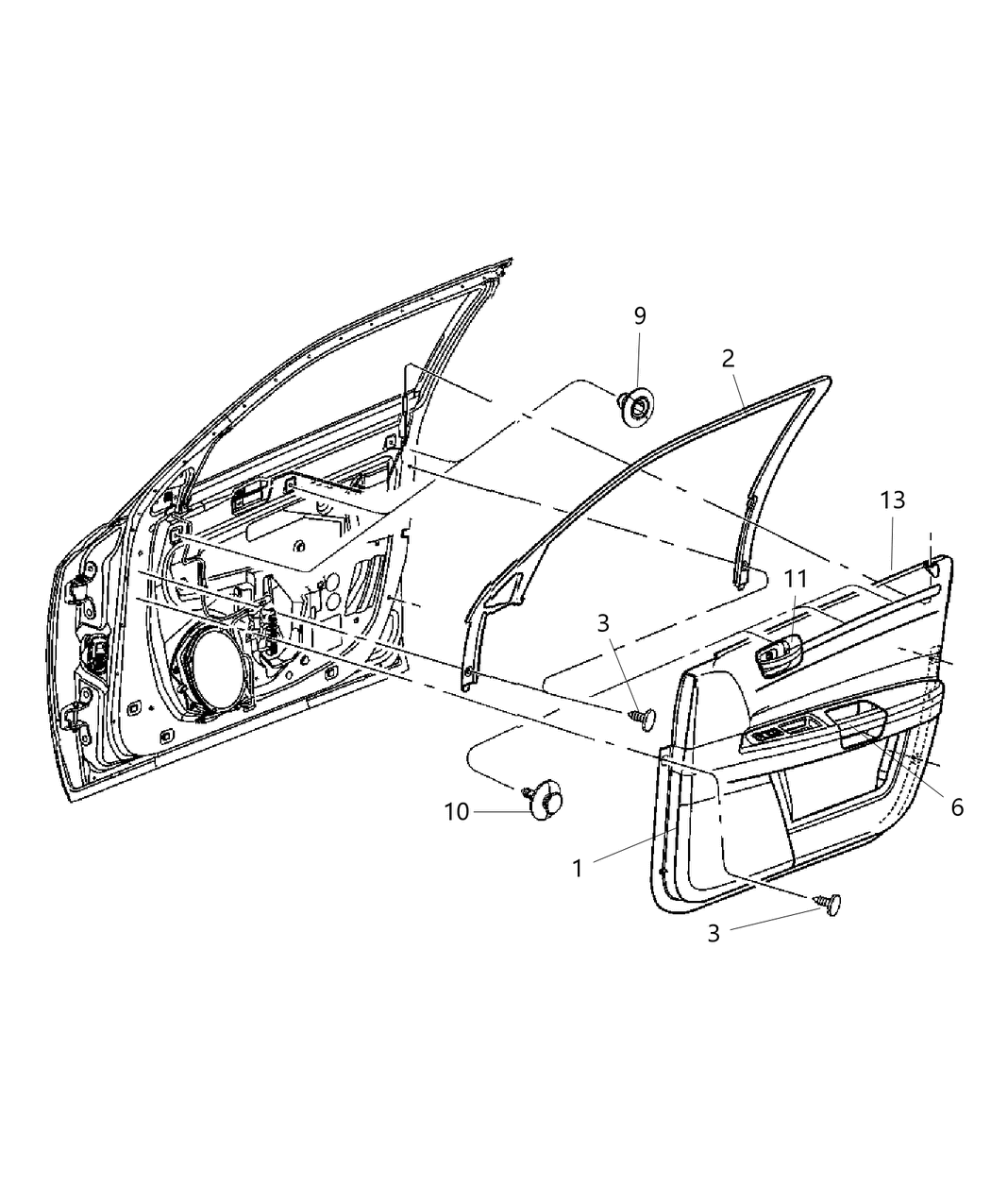Mopar 1AE551D1AA Plug Door Trim Panel