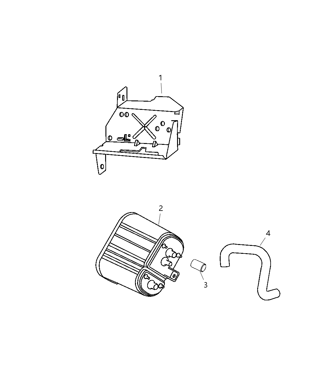 Mopar 52059579AA Hose Filter To Canister