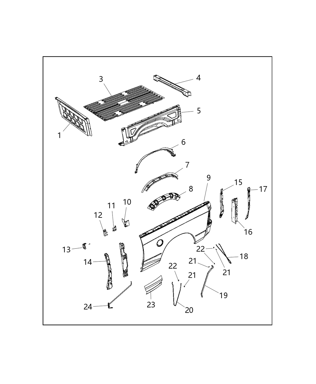 Mopar 68048703AA Reinforcement Box Side Inner