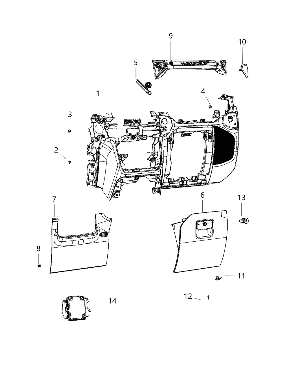 Mopar 68346813AB Lamp Foot Well Instrument Panel Under Dash Board