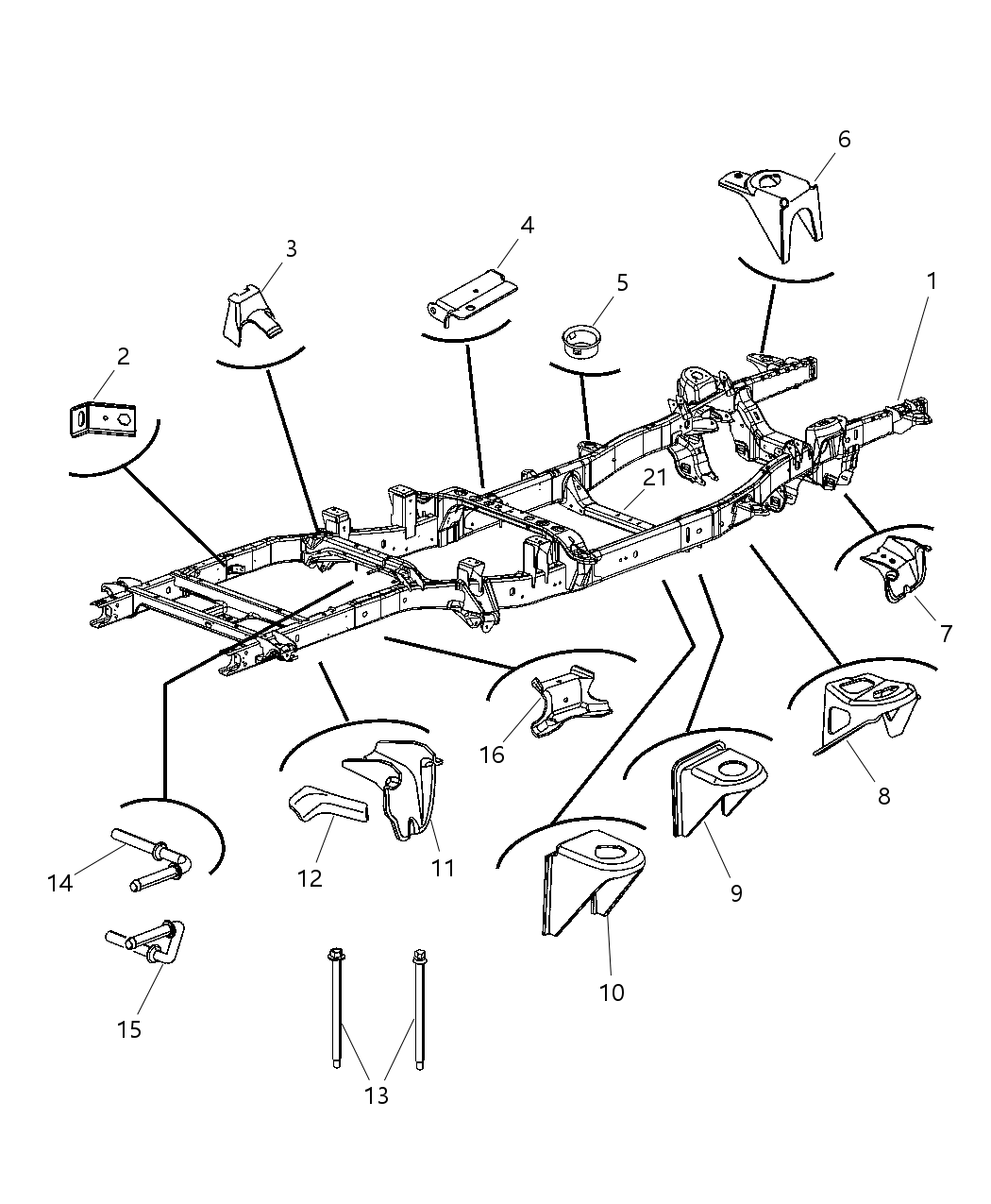 Mopar 52122504AA Frame Assembly Chassis