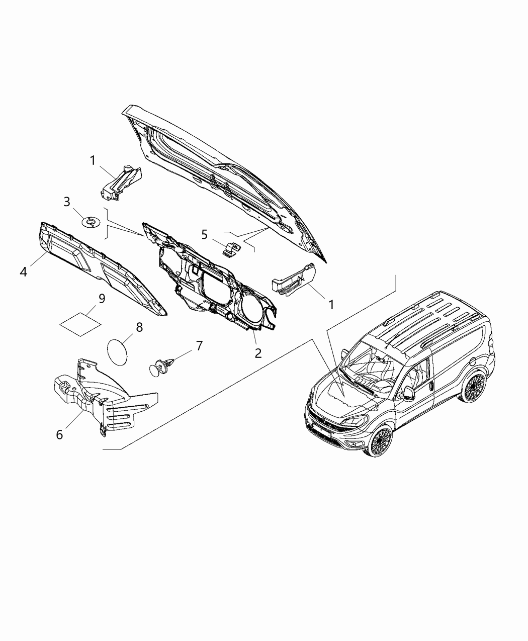 Mopar 68266870AA Baffle Air Inlet