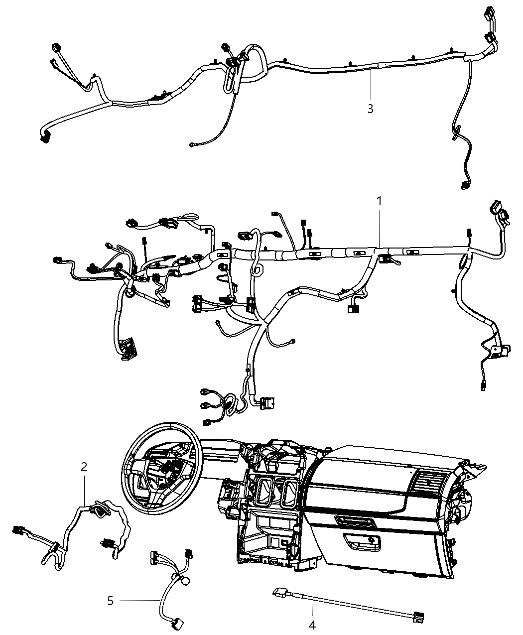 Mopar 68067981AF Wiring Instrument Panel