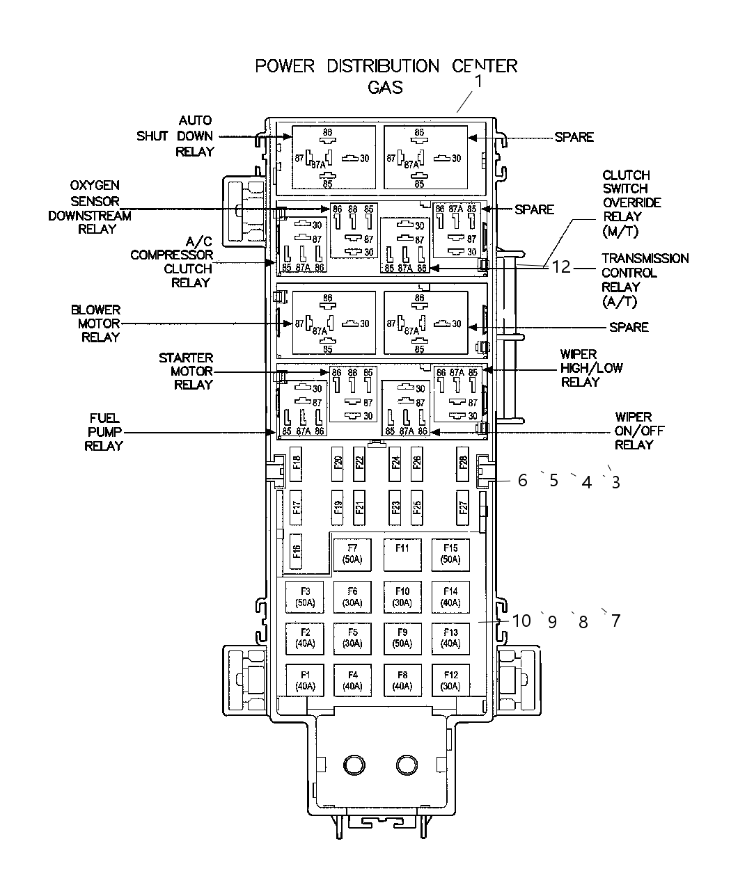 Mopar 5093867AA Cover Power Distribution Center