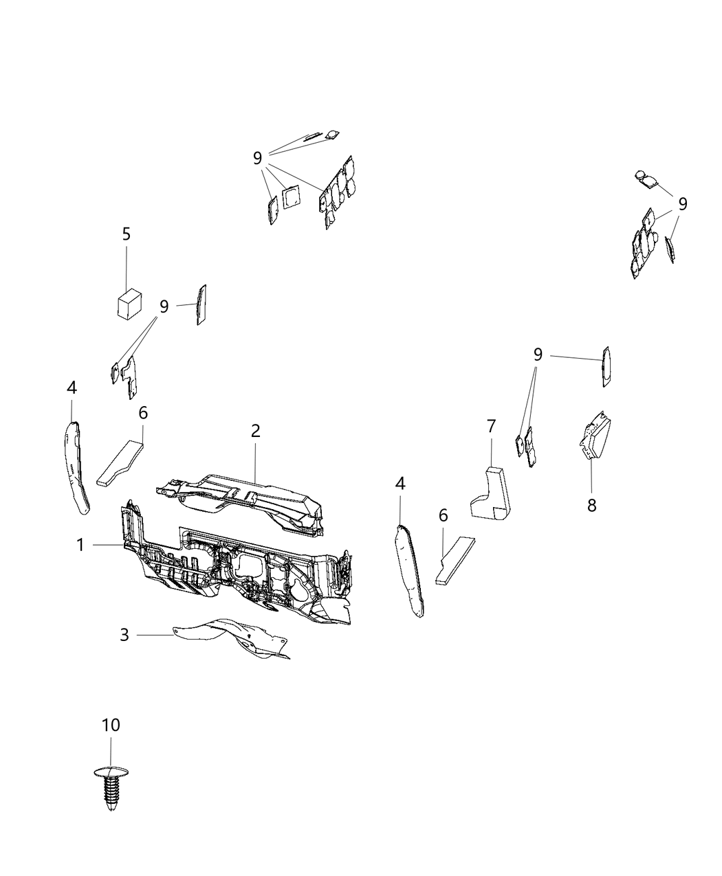 Mopar 68101295AB Stuffer Wheelhouse