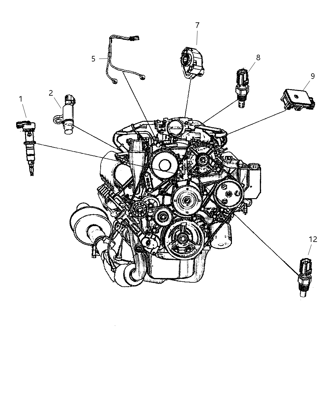 Mopar 5093096AA Coolant Temperature Sensor