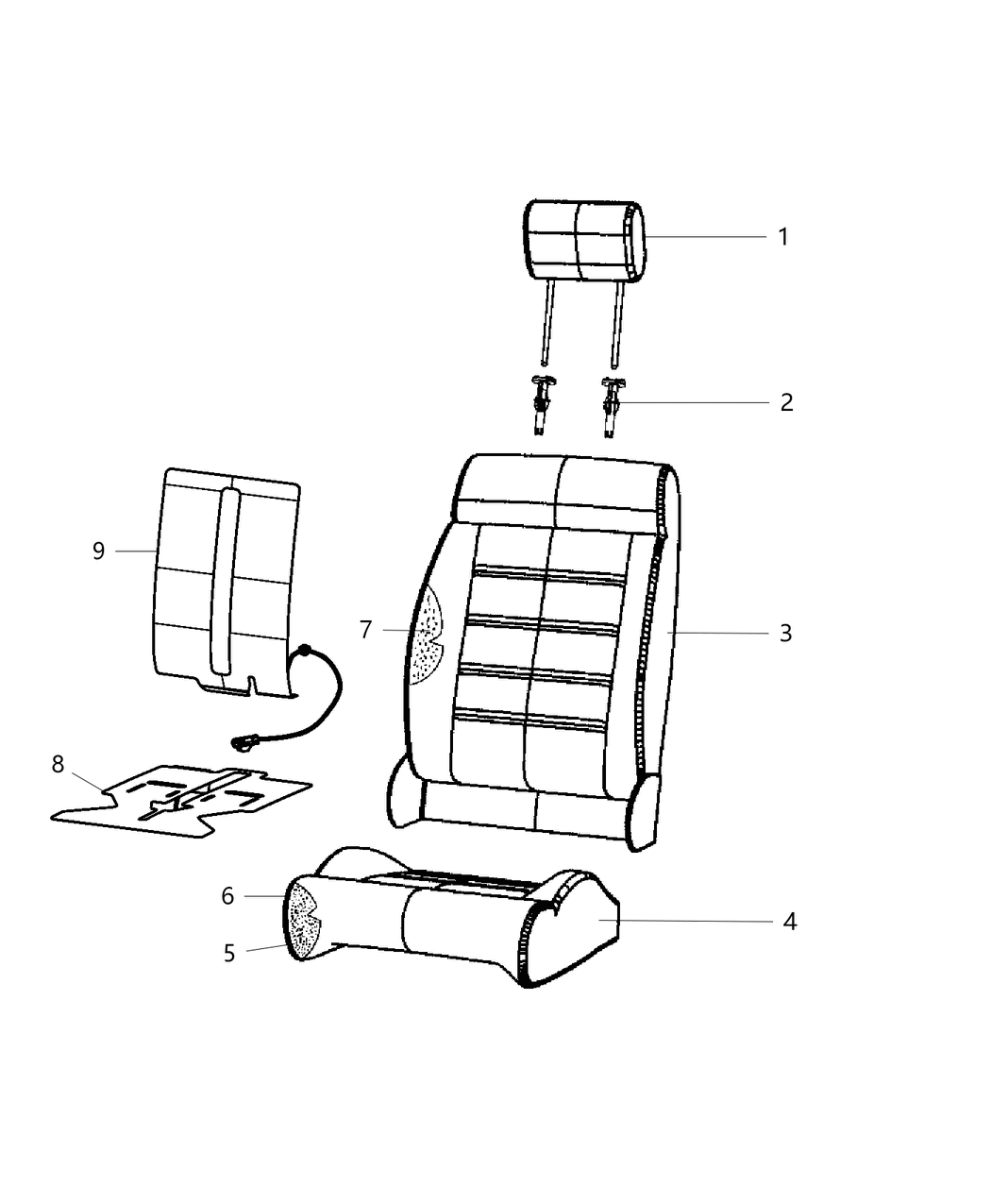 Mopar 5PF15YSAAA Headrest Front
