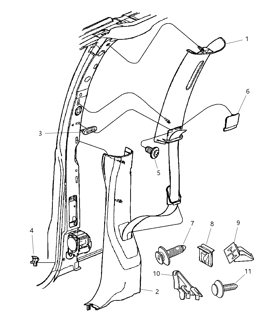 Mopar 6505976AA Clip Molding