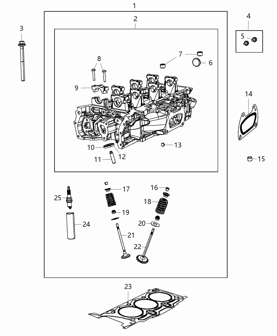Mopar R3620113AA Head Cylinder With Valves