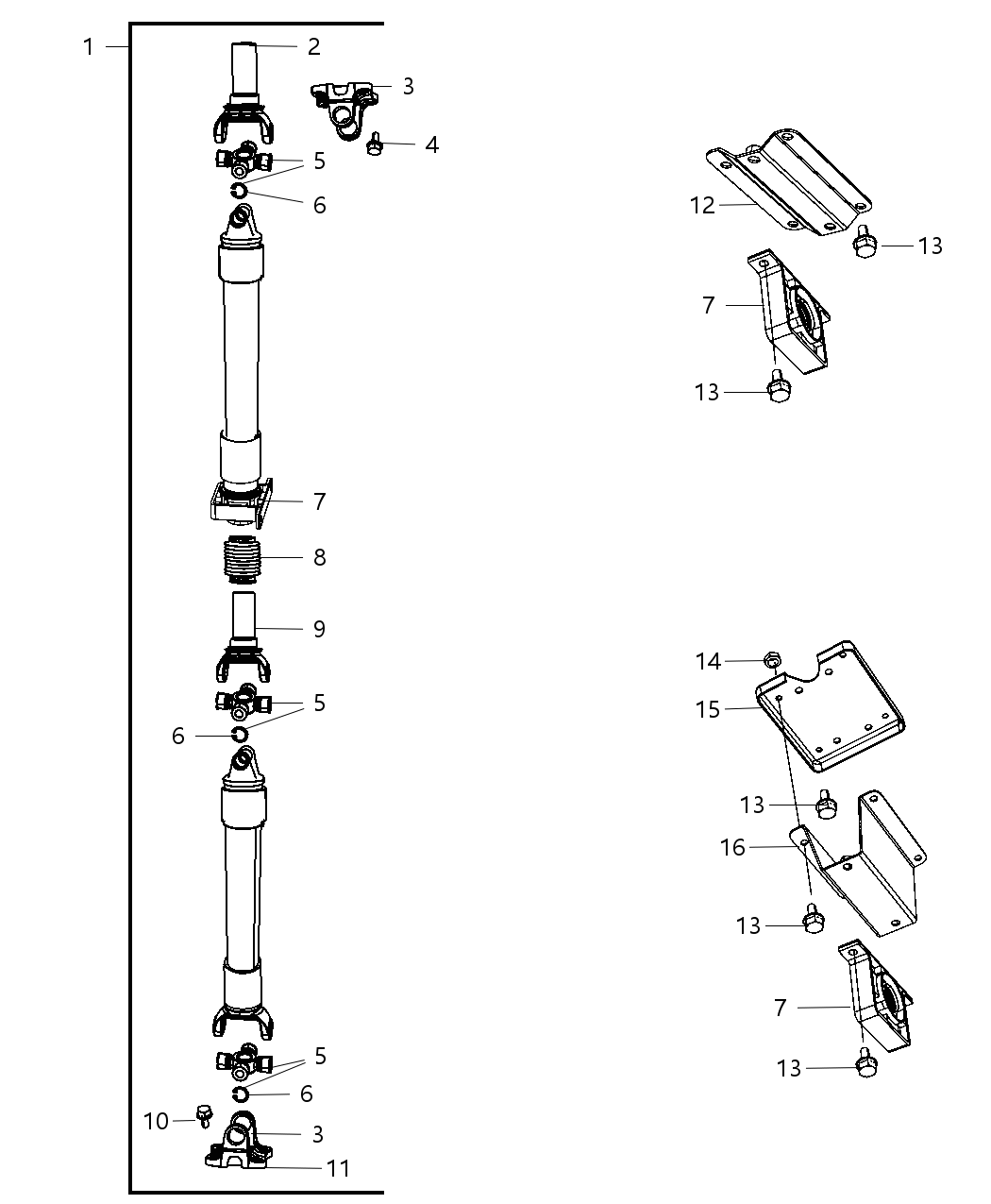Mopar 68150042AA Yoke Drive Shaft