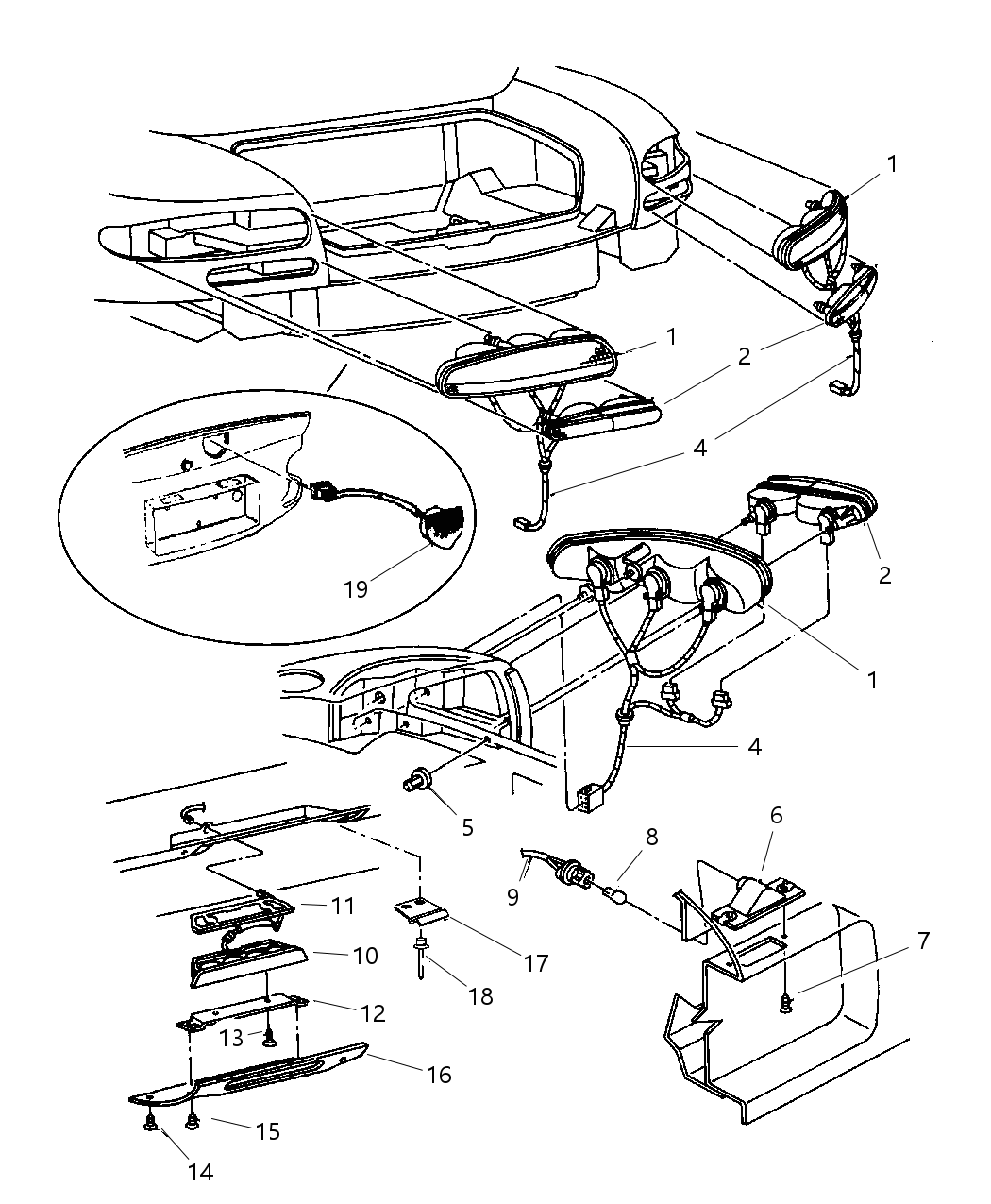 Mopar 4848203 Seal, High - Mounted Stop Lamp