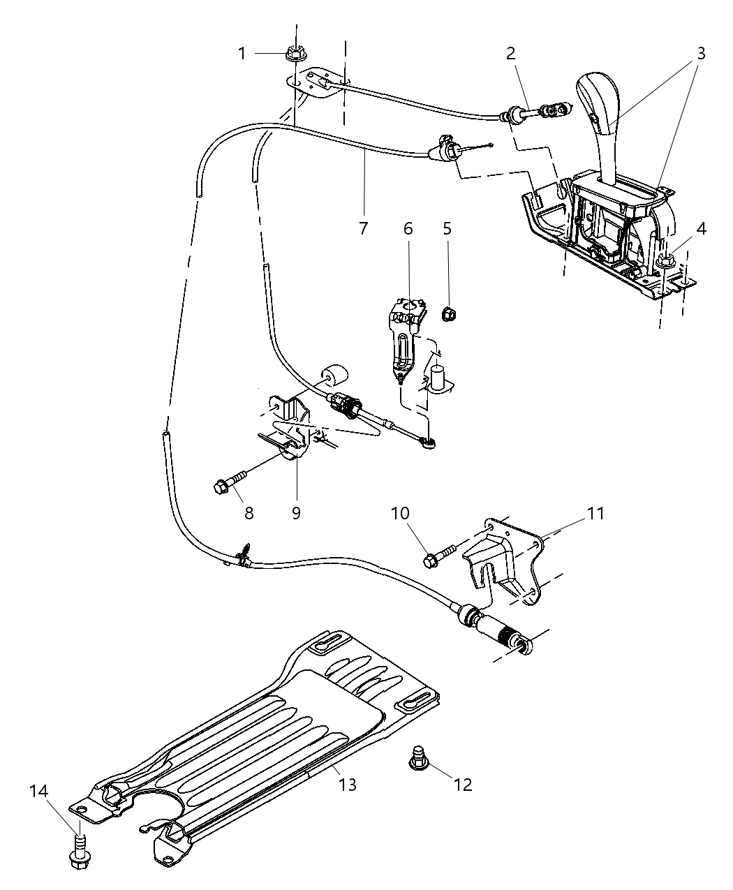 Mopar 52128867AA Bracket Shift Cable
