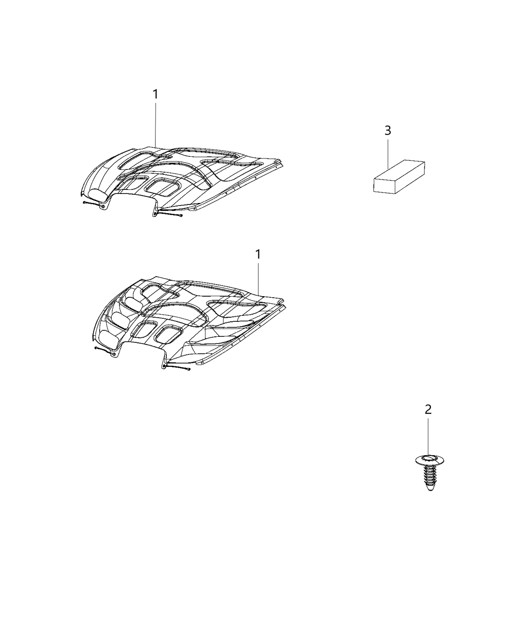 Mopar 68252078AA Pad Location: Inner Right Side Door Panel, 1" Wide X 2" Long