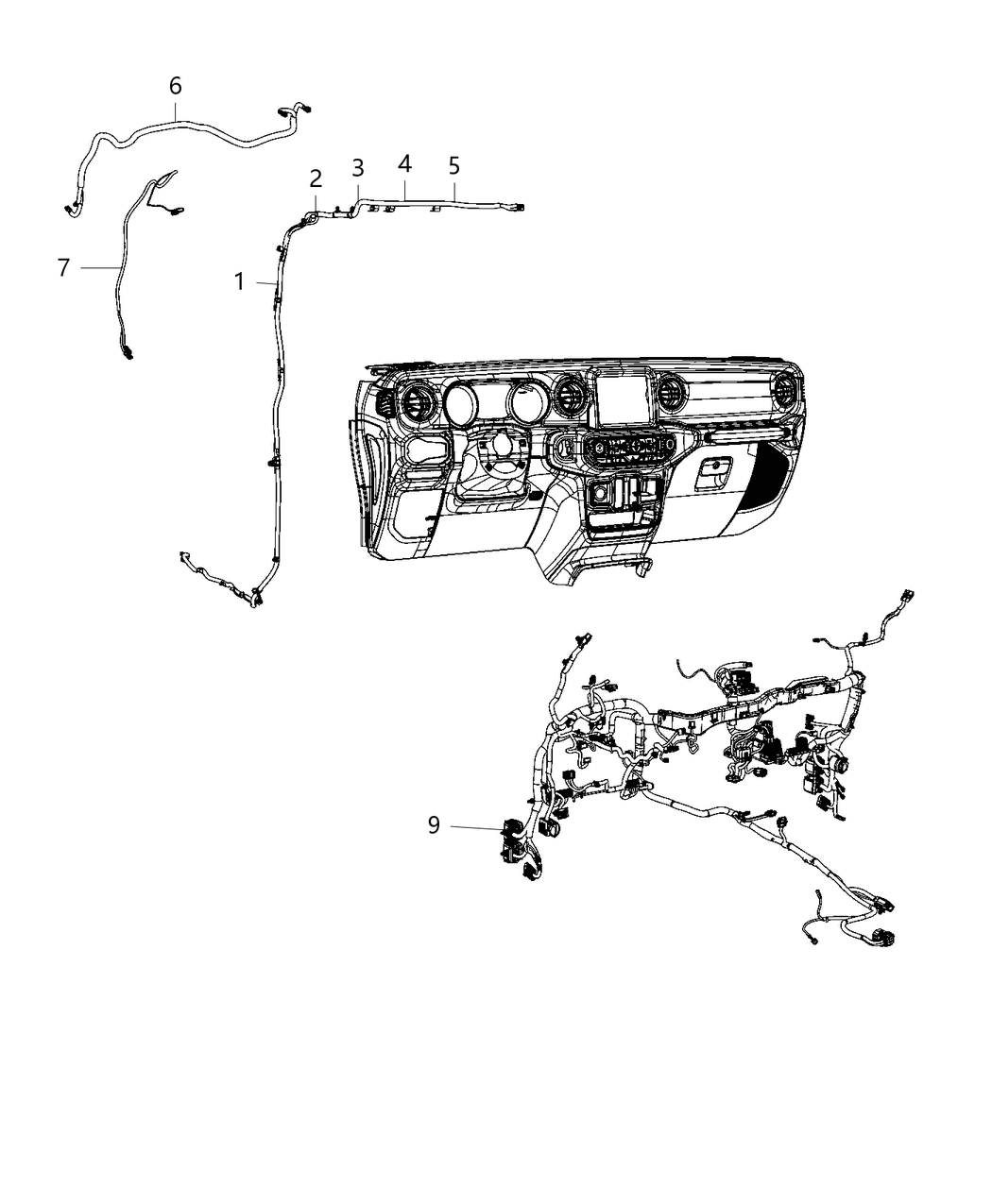 Mopar 68412866AC Wiring Instrument Panel