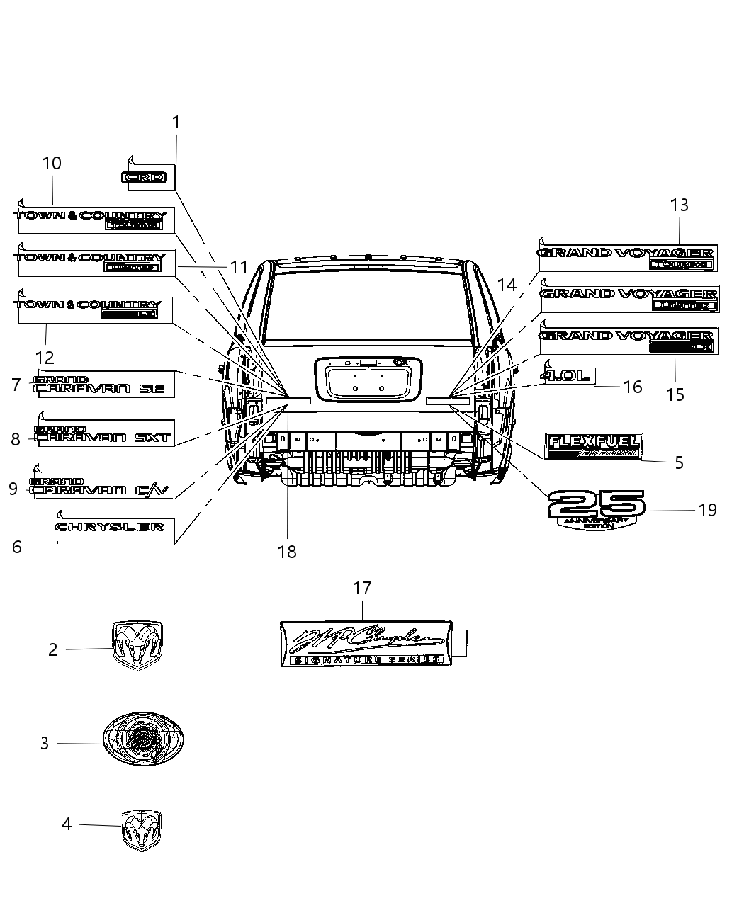 Mopar 5182139AA Nameplate Anniversary Edition
