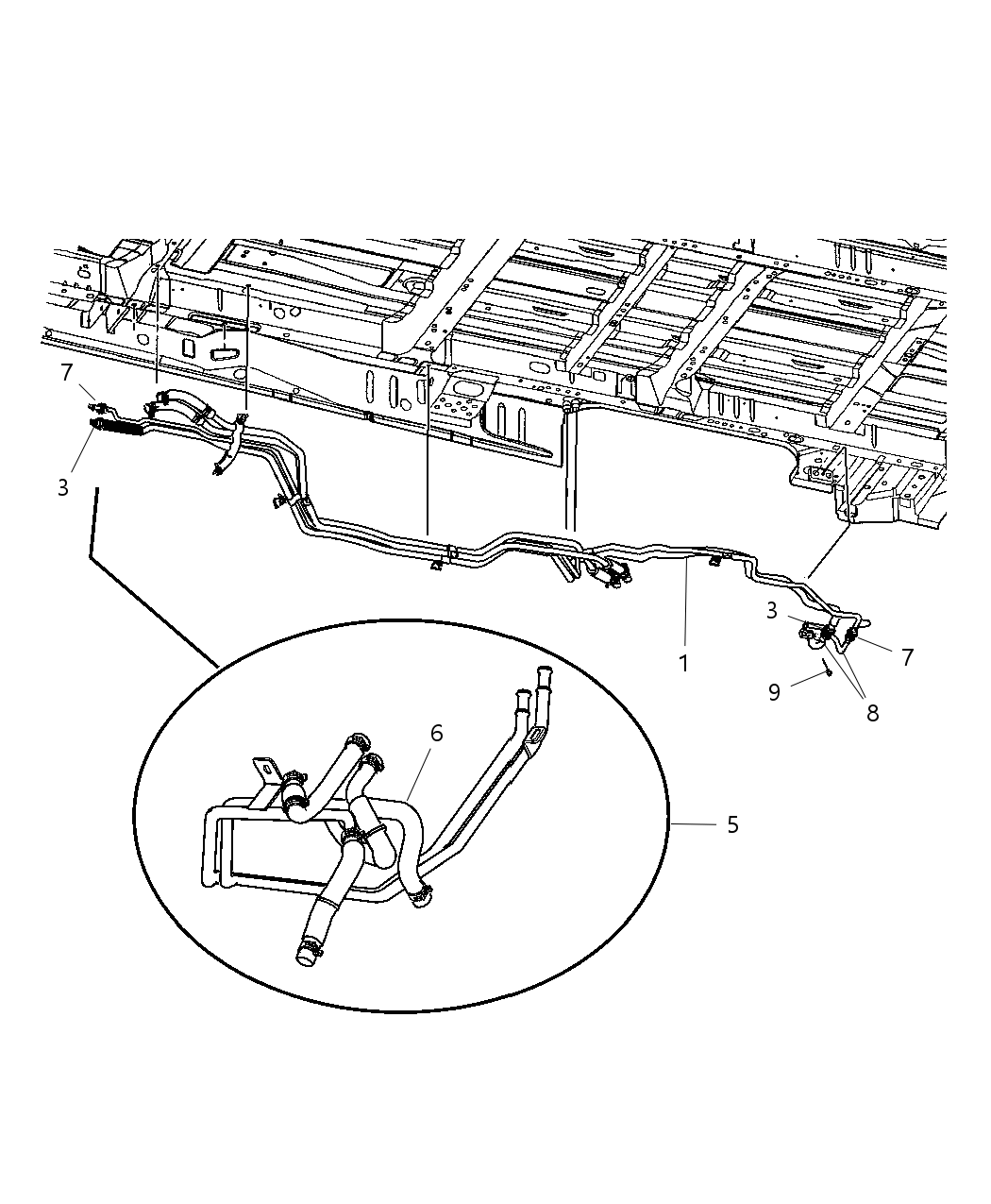 Mopar 5183255AA Line A/C & Heater Underbody, Rear