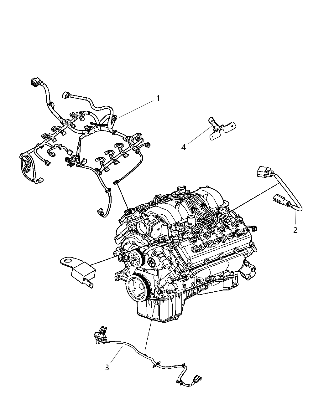 Mopar 4801719AB Wiring Jumper Multiple Displacement Solenoid