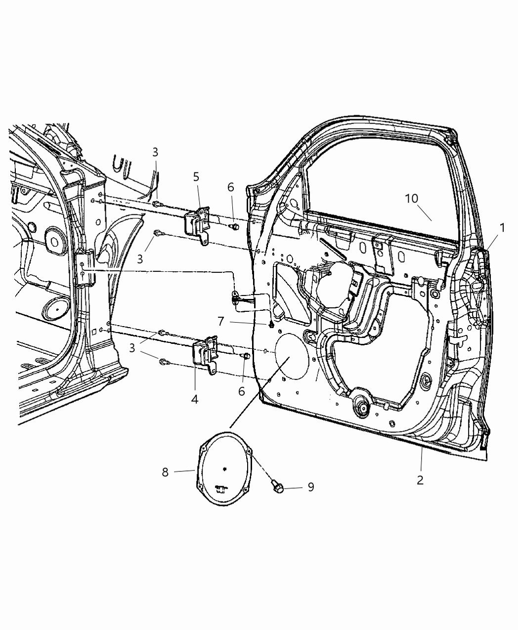 Mopar 5066966AA Door Front