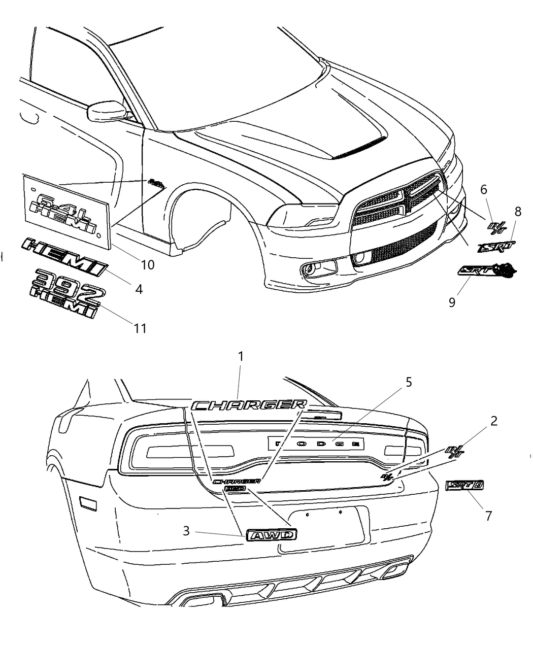 Mopar 68213842AA Nameplate Front Fender Anniversary Edition