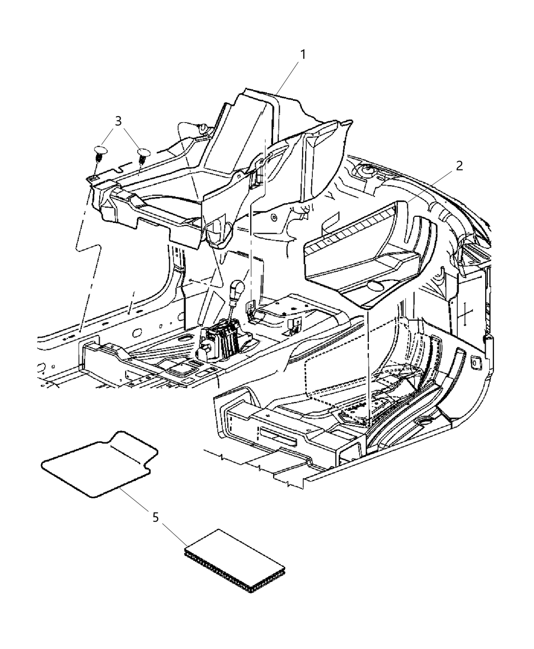 Mopar 6AN51DX9AA Mat Kit Front & Rear Carpet