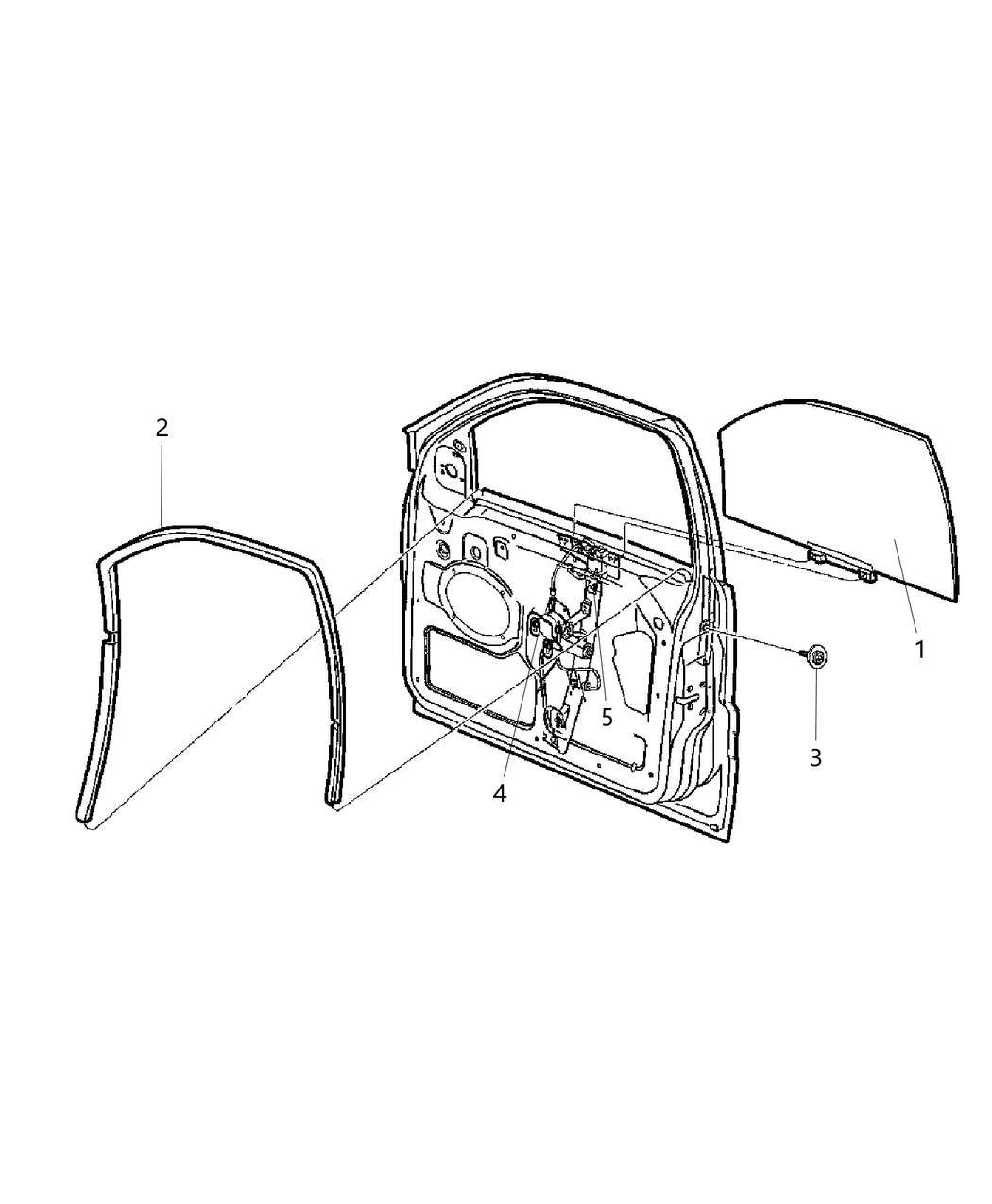 Mopar 68079419AB Lift Plate Kit Front Window Regulator
