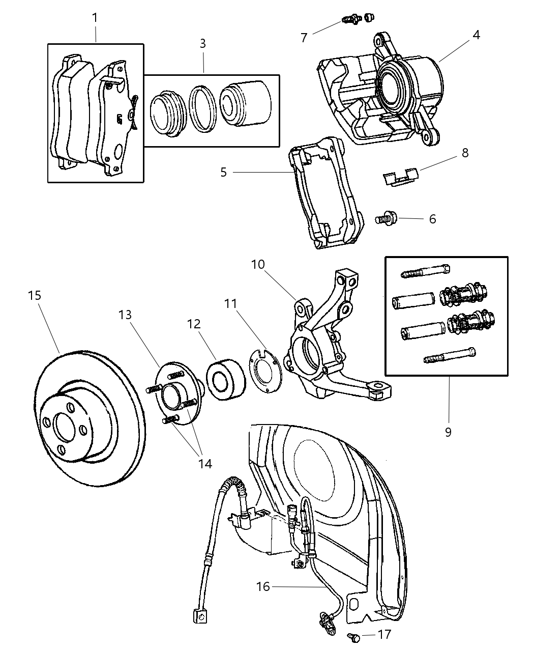Mopar BHKH5060 Pad Kit Front Disc Brake