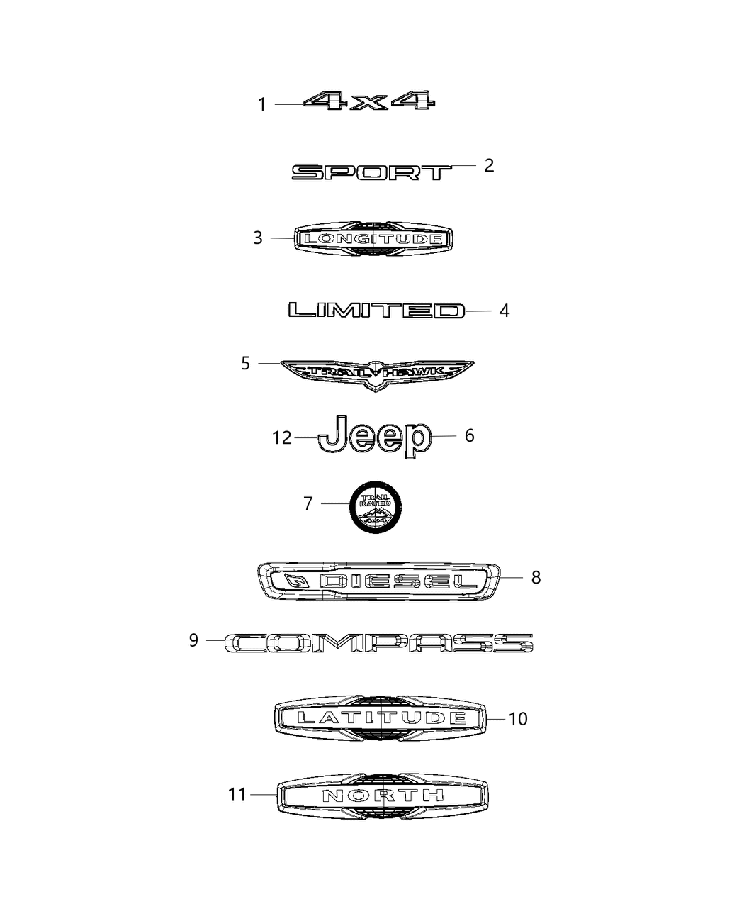 Mopar 68419742AA Nameplate Hood