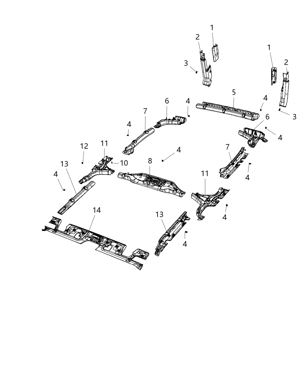 Mopar 6ZW22TX7AA Molding Windshield
