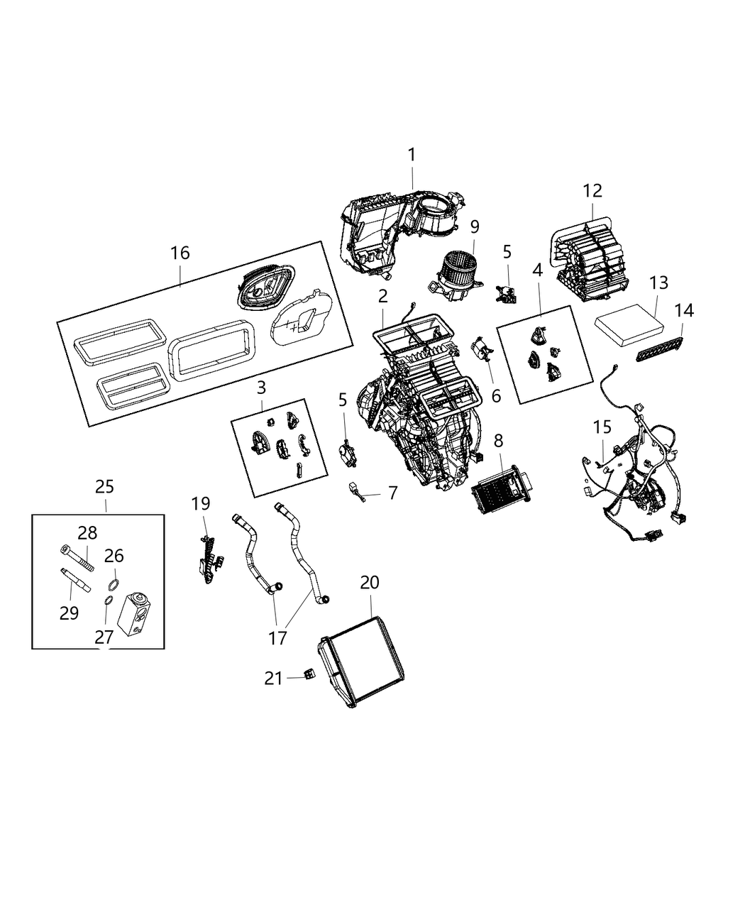 Mopar 68266036AA Housing A/C And Heater Repair Kit