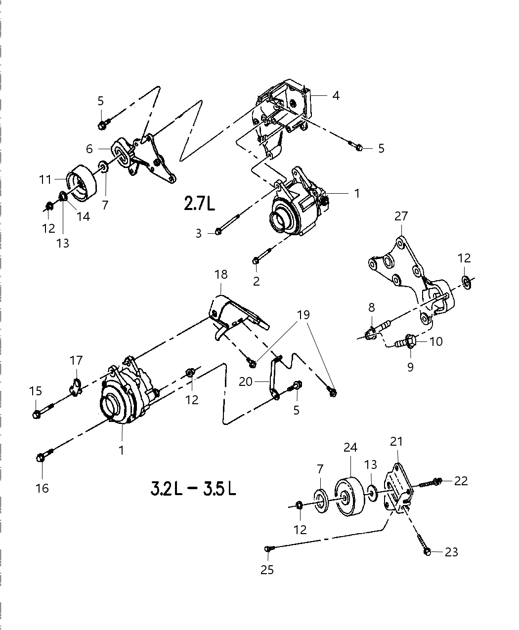 Mopar 4602081AB Cover Alternator Bracket