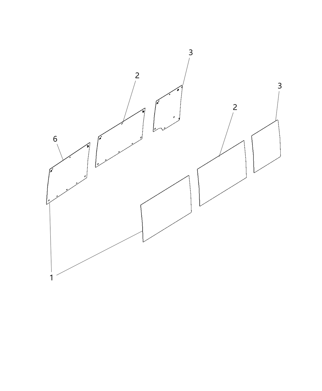Mopar 68372535AA Glass Sliding Door