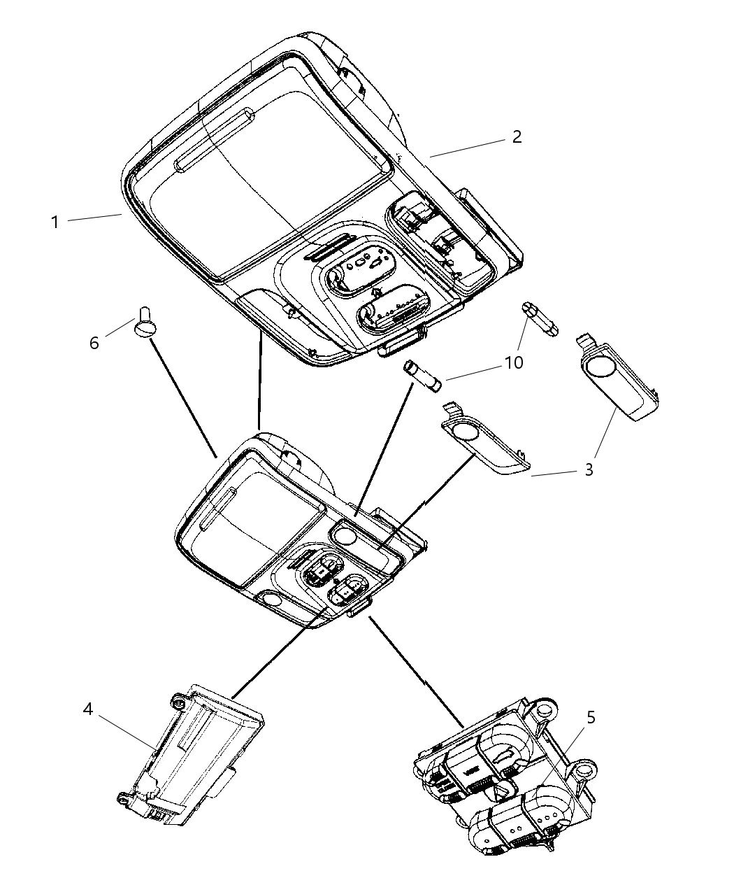 Mopar 5096277AA Overhead Console Clip