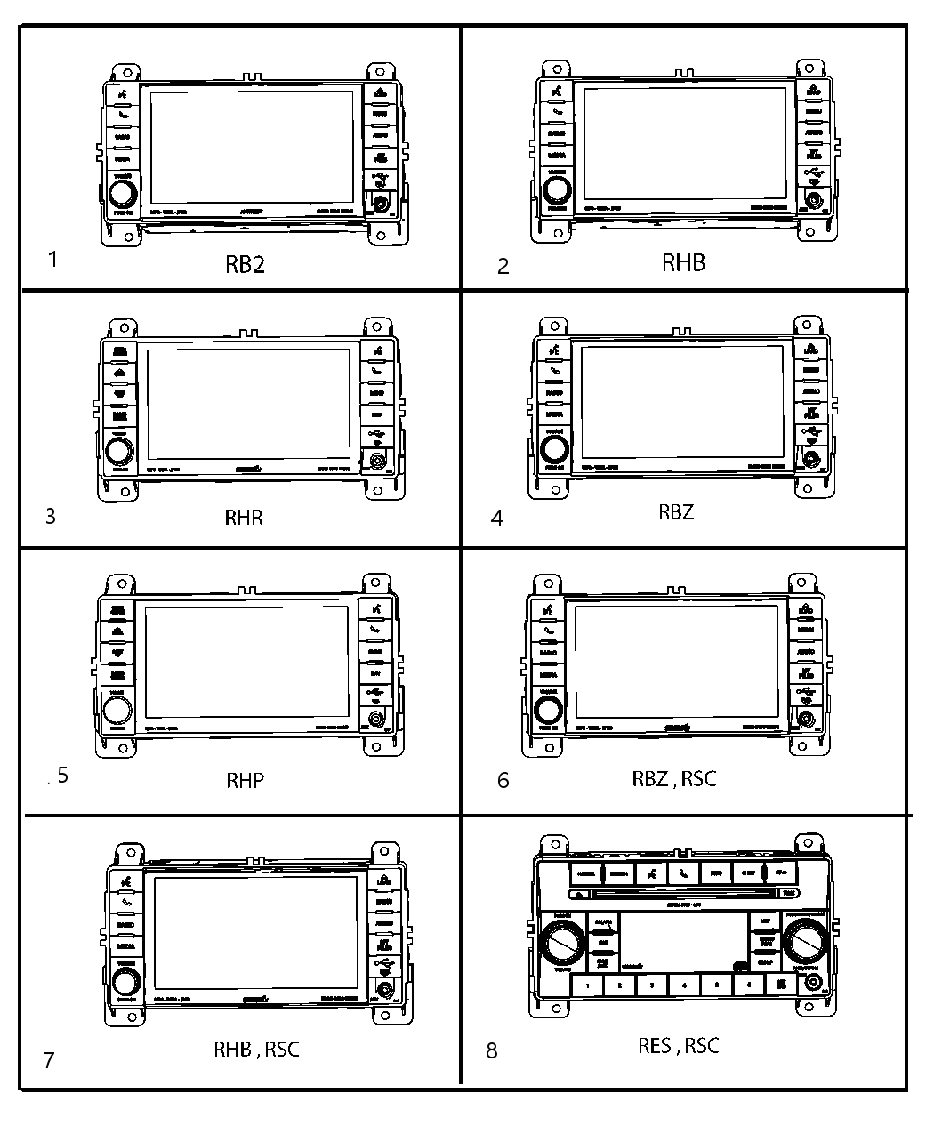 Mopar 5091405AF Radio Am / Fm / Cd / Dvd / Hdd / Satellite