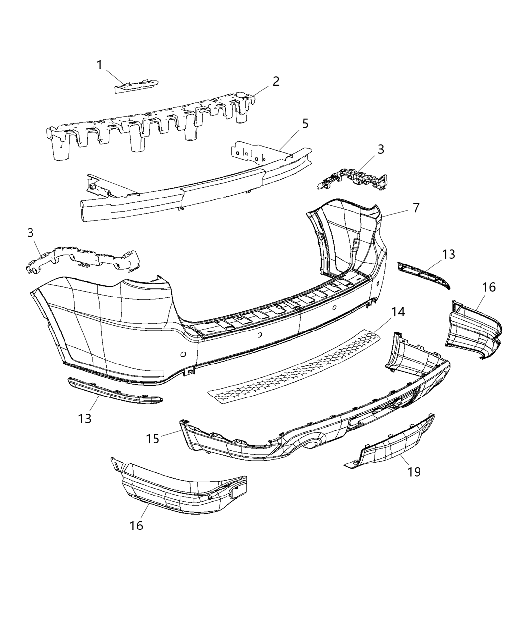 Mopar 5113698AC Fascia Rear Lower