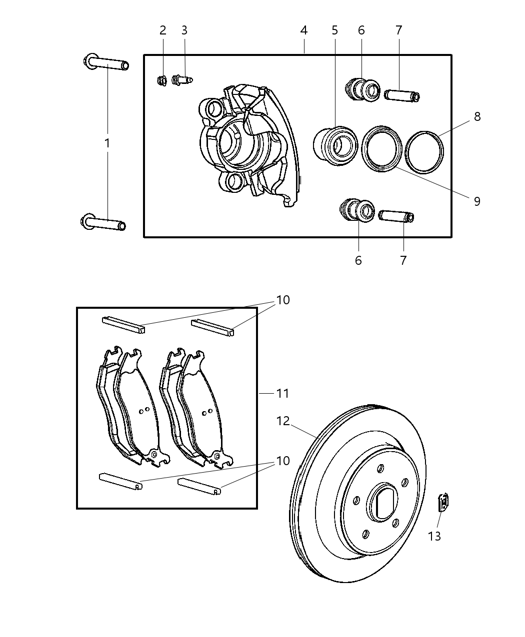 Mopar BHKH5693 Pad Kit Rear Disc Brake